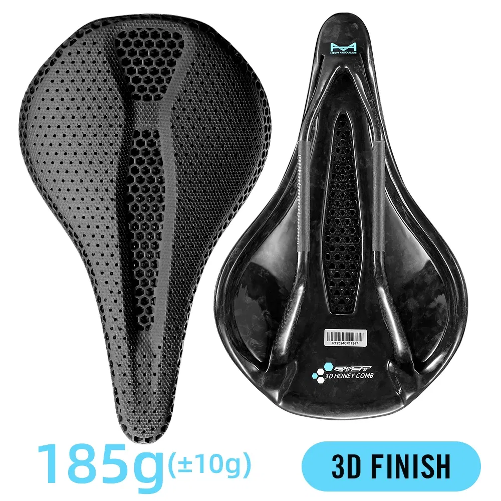Color: Red - RYET Carbon Bicycle Saddle 3D Printed Saddle EVA Saddle Ultralight Bike Seating Triathlon Road MTB Mountain Gravel Cycling Parts