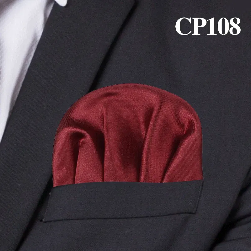 Color: Blue - Fashion Solid Silk Satin Handkerchief Candy Color Suits Pocket Square For Men Business Chest Towel Hanky Suit Napkin Hankies