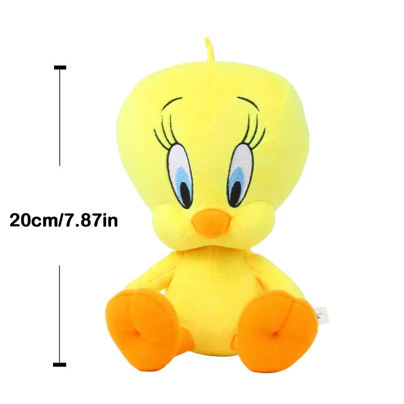Color: WHITE - New 20cm Original Looney Tunes Bugs Bunny Plush Toy Classic 32cm Tweety Q Series Lola Bunny Daffy Cartoon Peluche