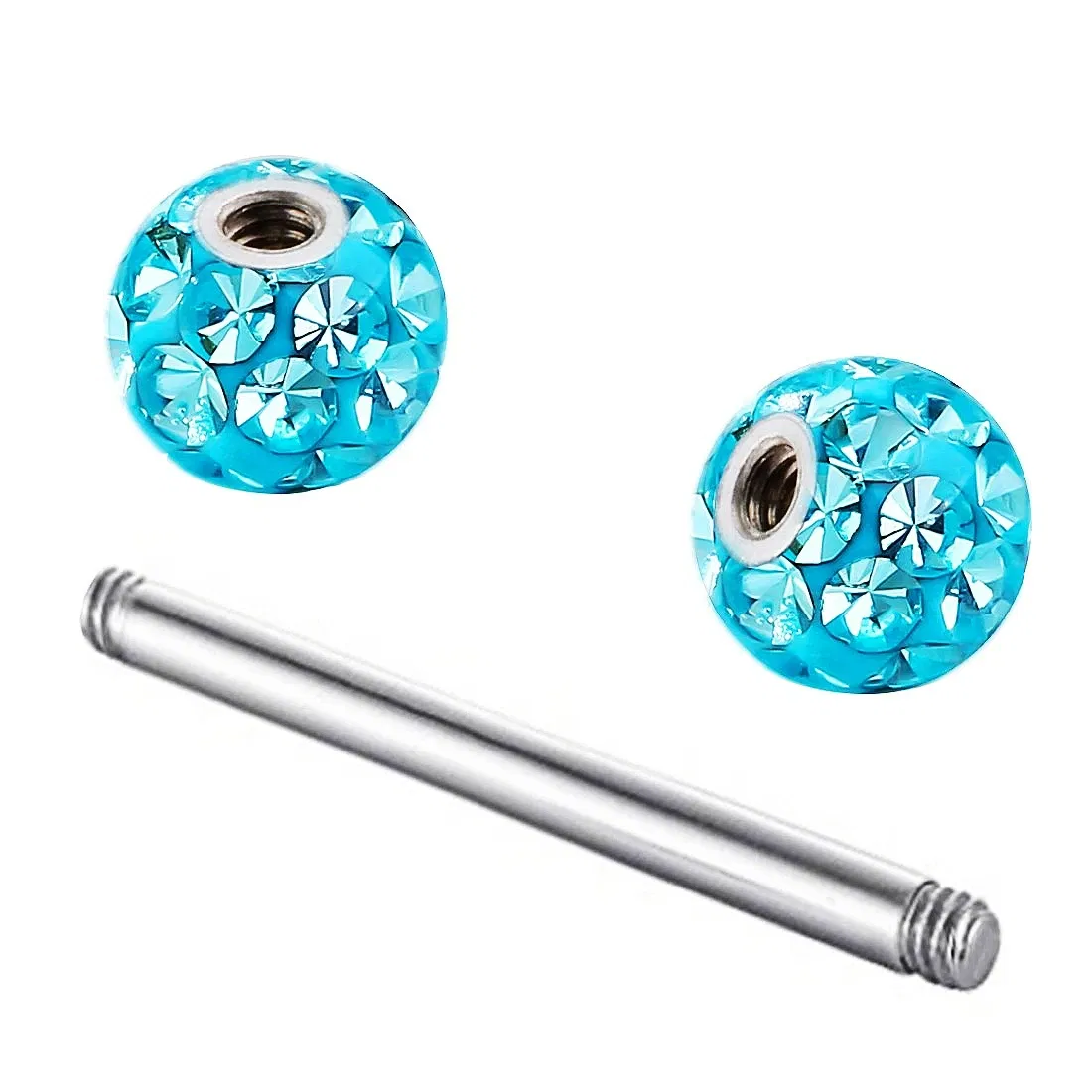Metal color: BRASS PLATED, Main Stone Color: green - 16g 1.2mm Coated Crystal Steel Ear Stud Tragus Helix Cartilage 3/4/5mm CZ Ball 6/8/10/12/14mm Bar Barbell Piercing