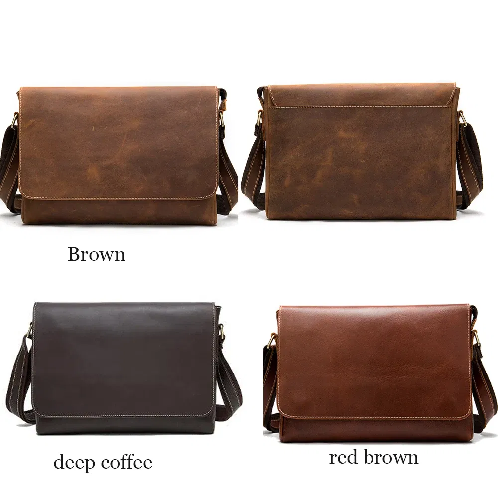 Color: SKY BLUE, Ships From: CHINA - WESTAL Crazy Horse Leather Men's Briefcases Laptop Bag Office Bags for Men Cover Messenger Bags Men's Leather Bag Computer Bags