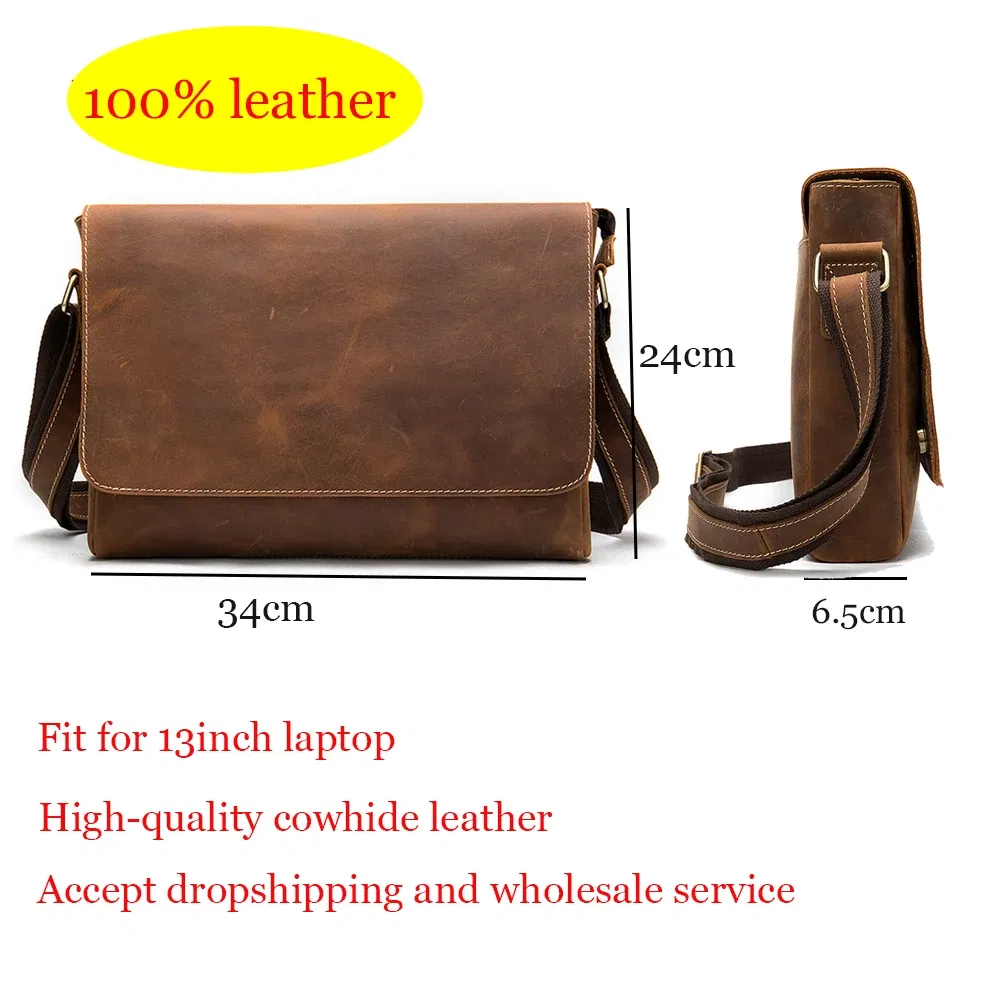 Color: SKY BLUE, Ships From: CHINA - WESTAL Crazy Horse Leather Men's Briefcases Laptop Bag Office Bags for Men Cover Messenger Bags Men's Leather Bag Computer Bags