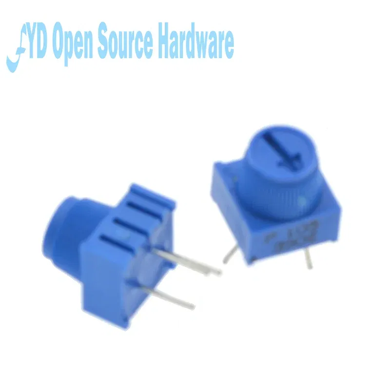 Resistance: 2K Ohm - 3386P-1-103 1k 2k 5k 10k 20k... 0.5W, 1/2W PC Pins Through Hole Trimmer Potentiometer Cermet 1 Turn Top Adjustment 5PCS/LOT