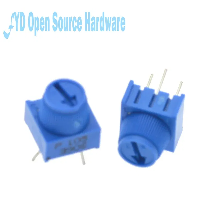 Resistance: 2K Ohm - 3386P-1-103 1k 2k 5k 10k 20k... 0.5W, 1/2W PC Pins Through Hole Trimmer Potentiometer Cermet 1 Turn Top Adjustment 5PCS/LOT