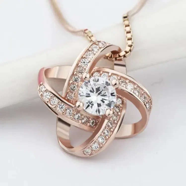 Metal color: Gold-color, Ships From: CHINA - Para Minha Filha Lucky Four-leaf Clover Necklace With Message Card And Black Gift Box
