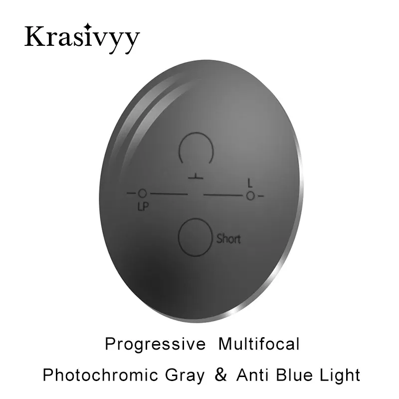 Lenses Color: green, Lens Index: 1.67 - 1.56 1.61 1.67 Progressive Lenses Anti Blue Ray Photochromic Gray Multifocal Prescription lenses High Quality Bifocus Lenses