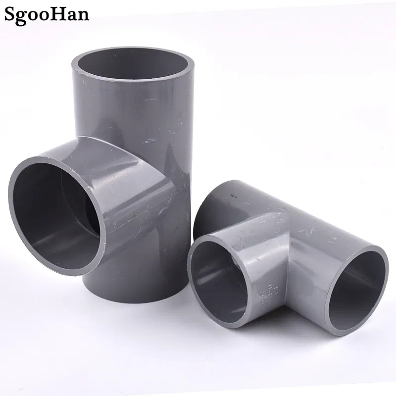 Color: WHITE, Diameter: 1/4'' - 2~20pcs Inner Dia 20~63mm PVC Pipe Tee Connector Home Garden Irrigation Aquarium Fish Tank Tube Watering Adapter Fittings Joint