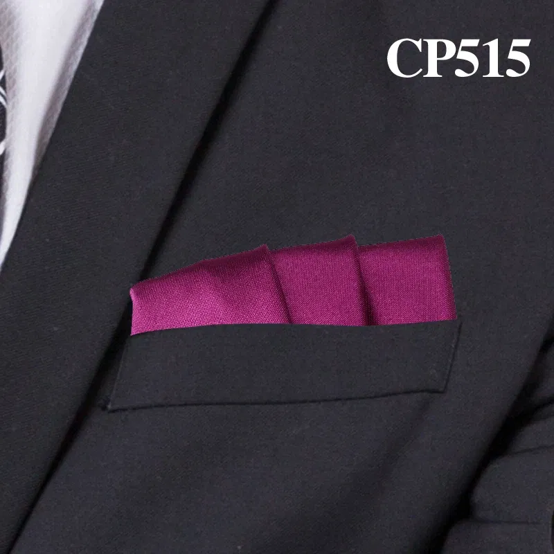 Color: Orange - Satin Handkerchief For Men Candy Color Mens Suits Pocket Square Business Chest Towel Hanky Suit Napkin Solid Hankies