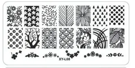 Color: GRAY - Kimcci Nail Stamping Plates Flamingo Nail Template Mandala Maple Leaf Stamp Nail Art Stamp Image Template Manicure Stencil Tools