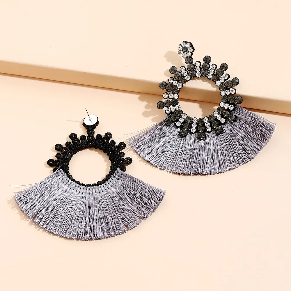 Metal Color: REDDISH BROWN - Fashion Bohemia Long Tassel Earrings for Women Ethnic Big Drop Earrings Statement Dangle Earring Fashion Jewelry pendientes