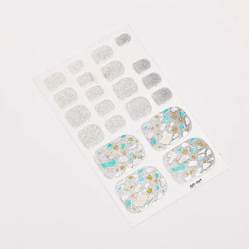 Color: Tiger Stripe - 22 Tips/Sheet Women Salon Nail Wraps DIY Self Adhesive Nail Sticker Decals Plain Stickers Nails Sticker Designer Designed
