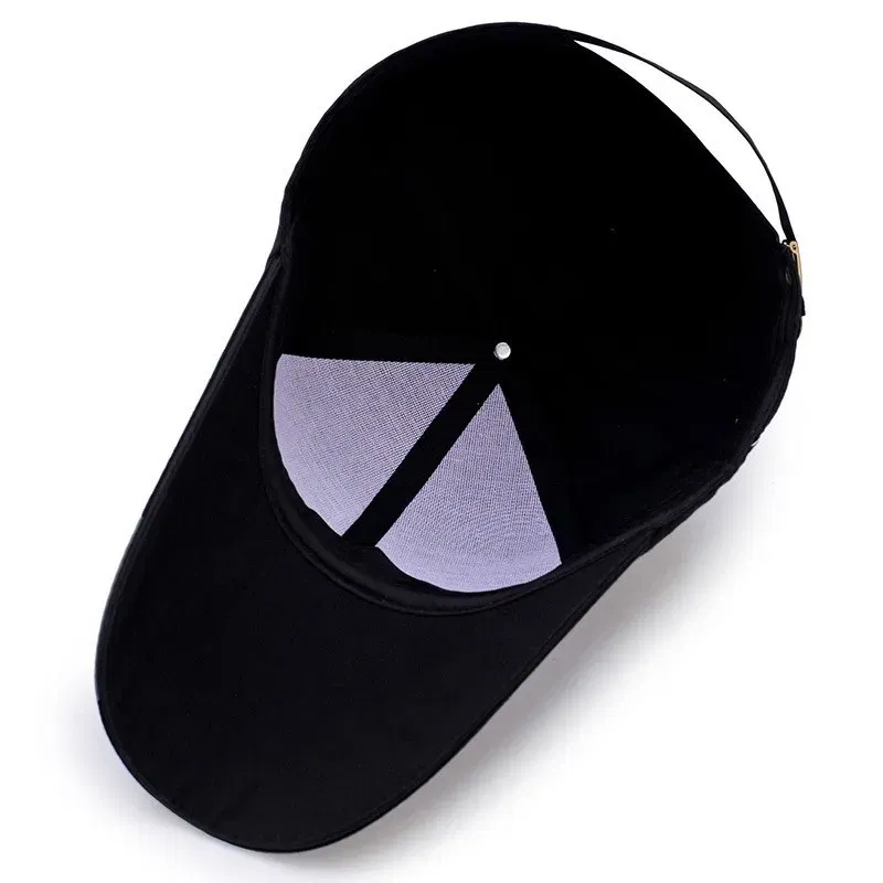 Color: Black - Baseball Cap Sun Visor Hat Waterproof Sport Duck Tongue Women Men Quick Dry Outdoor Baseball Cap Adjustable Sun Hat