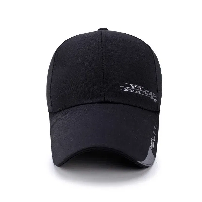 Color: Black - Baseball Cap Sun Visor Hat Waterproof Sport Duck Tongue Women Men Quick Dry Outdoor Baseball Cap Adjustable Sun Hat