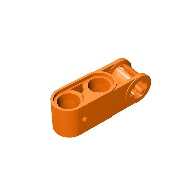 Color: light yellow - Gobricks GDS-936 Technical, Axle and Pin Connector Perpendicular 3L with 2 Pin Holes compatible with lego 42003 Educational