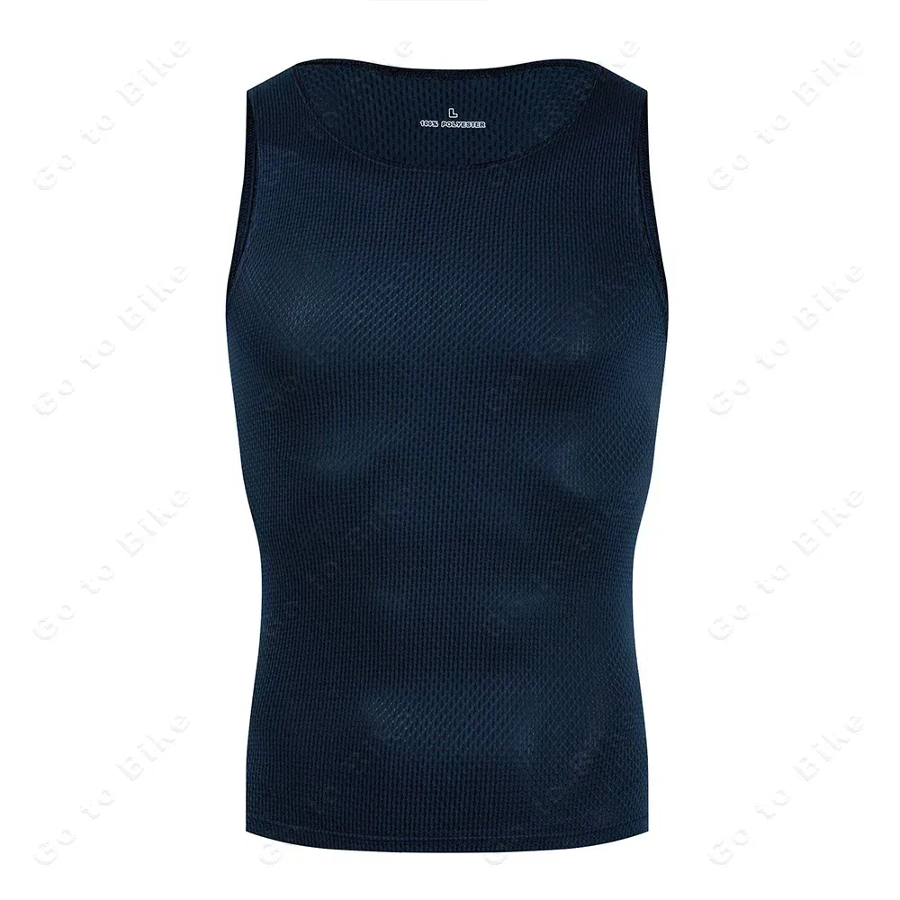 Color: GRAY, Size: L - Colorful Cycling Base Layer Cycling Undershirt Quick Dry Underwear Cycling Sleeveless Jersey High Elastici MTB Road Bike Jerseys