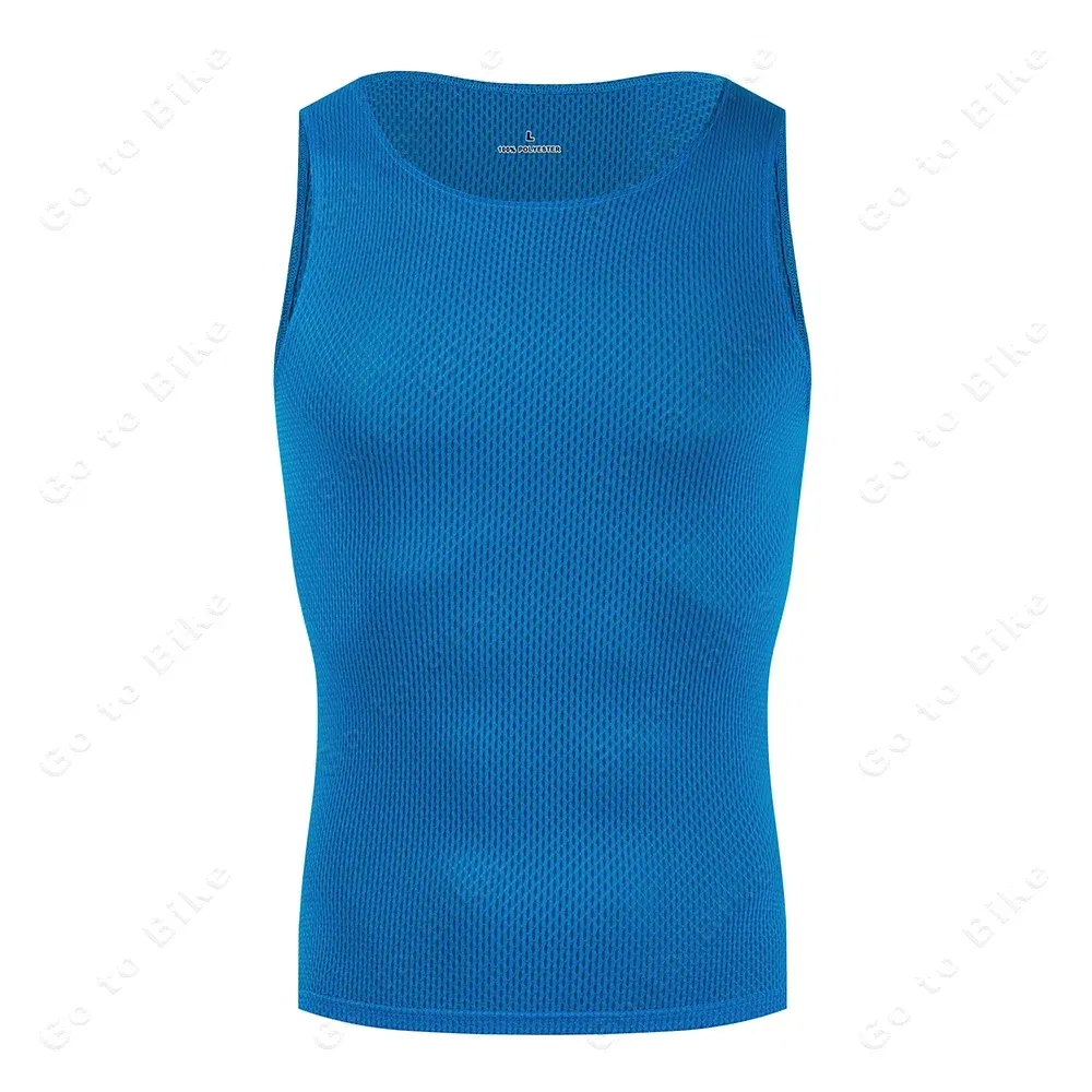 Color: GRAY, Size: L - Colorful Cycling Base Layer Cycling Undershirt Quick Dry Underwear Cycling Sleeveless Jersey High Elastici MTB Road Bike Jerseys