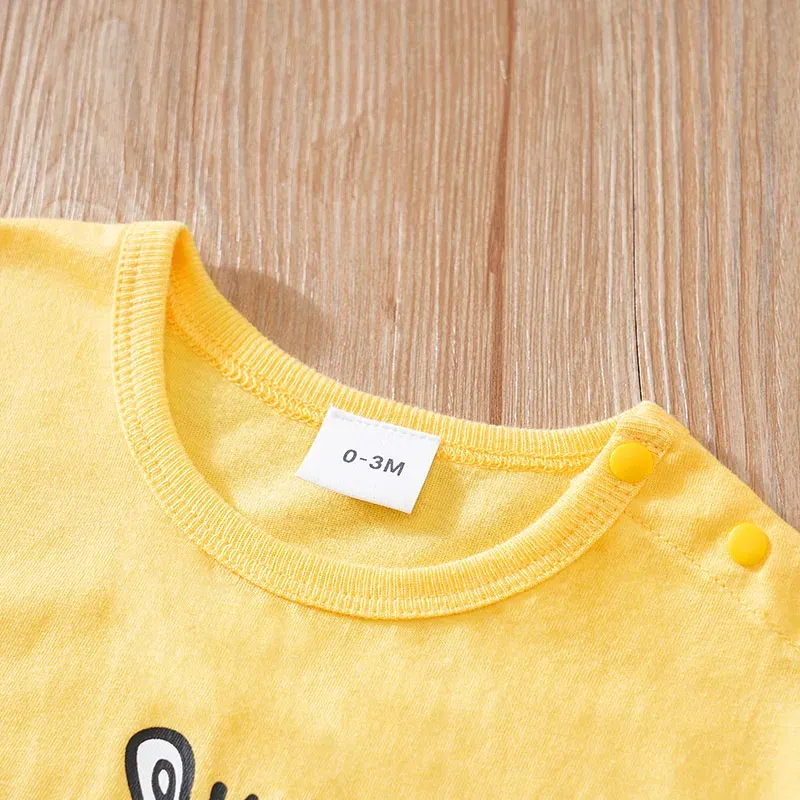 Kid Size: 18M - Summer Boys' Cute Cartoon Zebra All Cotton Comfortable Casual Round Neck Short Sleeve Baby Bodysuit