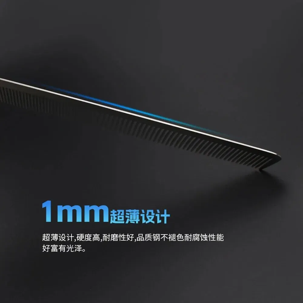 Color: Red - MJ Stainless Steel Cutting Metal Tail Combs Silver Fine Cutting Comb Set Hairdressing Steel Rat Tail Comb