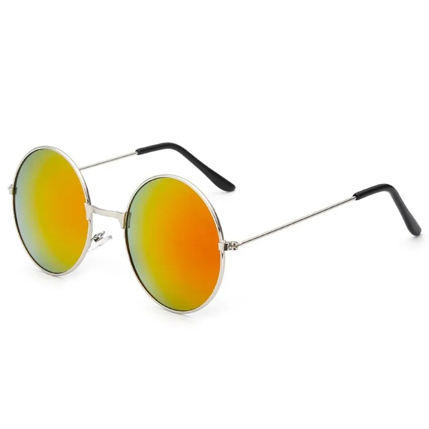 Lenses Color: Coffee, Frame Color: other - FOENIXSONG Fashion Sunglasses for Women Men Pilot Round Gradient Mirror Women's Glasses Oculos Lentes Gafas De Sol