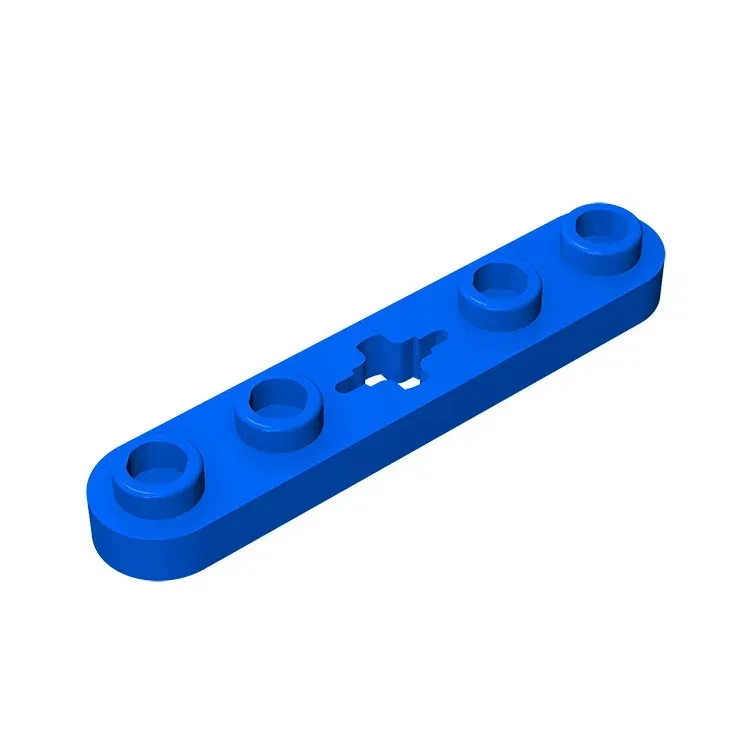 Color: Chocolate - Gobricks GDS-900 Plate 2 x 4 Technical, Plate 1 x 5 with Smooth Ends, 4 Studs and Center Axle Hole compatible with lego 32124