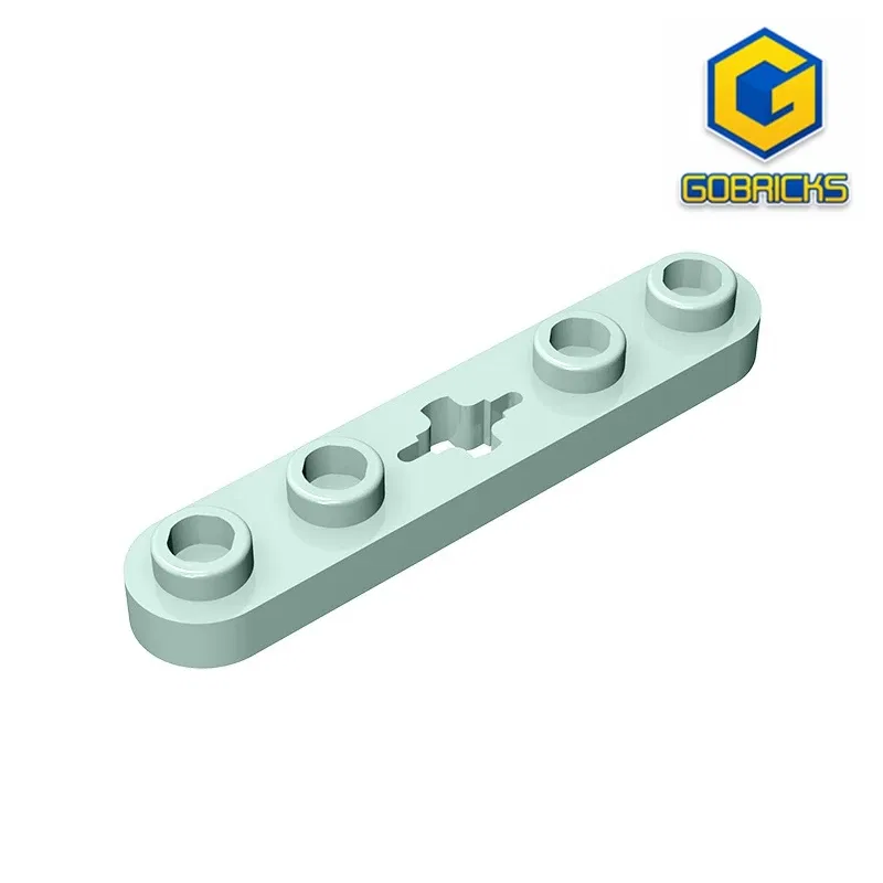 Color: Chocolate - Gobricks GDS-900 Plate 2 x 4 Technical, Plate 1 x 5 with Smooth Ends, 4 Studs and Center Axle Hole compatible with lego 32124