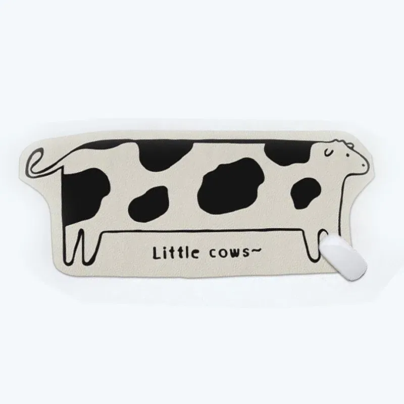 Color: Orange - Water Proof Mouse Pad Gamer Leather Carpet? Cute Cow Large Mousepad XXL Laptop White Kawaii Desk Mat Keyboard Computer Anime Cat