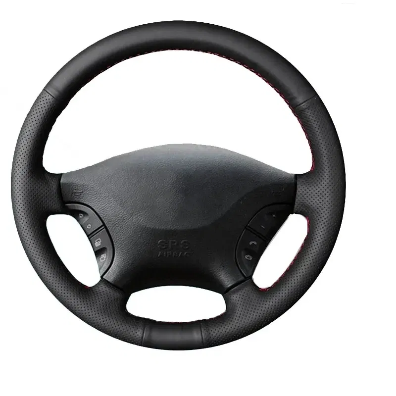 Color Name: black - For Mercedes Benz Vito 2010-2015 Viano W639 2006 2007 2008 2009 2010 2011 Car Steering Wheel Leather Cover Trim Hand Sewing