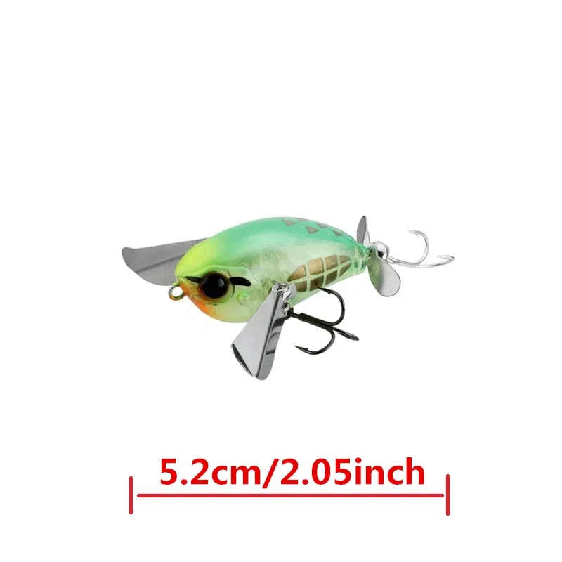 Color: Red - luretv Japanese JACKALL SAME STYLE MICRO POMPADOUR Small Water Cicada 6.5g