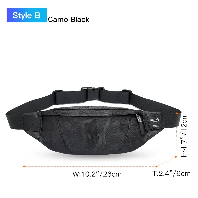 Color: Beige - Heroic Knight High Quality Waist Pack Man Casual Outdoor Travel Cross Shoulder Bag Fashion Sport Chest Bag Waterproof fanny Pack