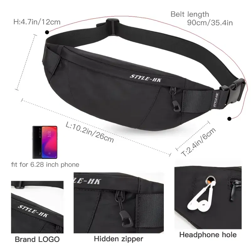 Color: Beige - Heroic Knight High Quality Waist Pack Man Casual Outdoor Travel Cross Shoulder Bag Fashion Sport Chest Bag Waterproof fanny Pack