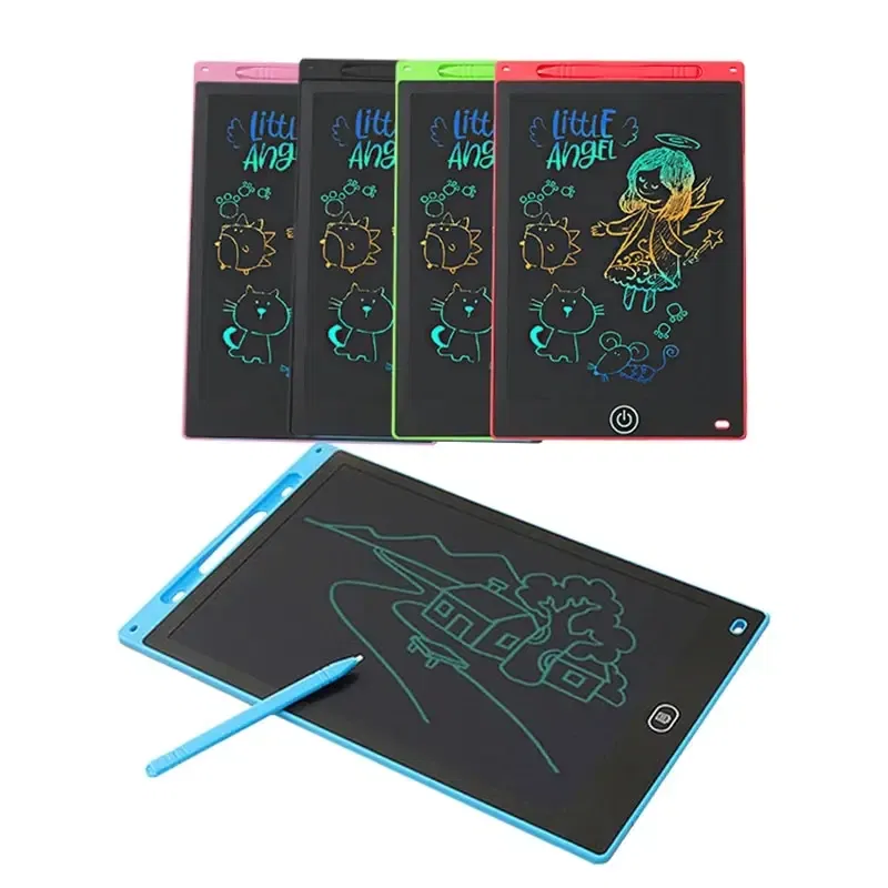 Color: Red - 12 Inch LCD Writing Tablet Drawing Board Graffiti Sketchpad Mgaic Erasable Handwriting Pad Toys for Kids Boys Gifts