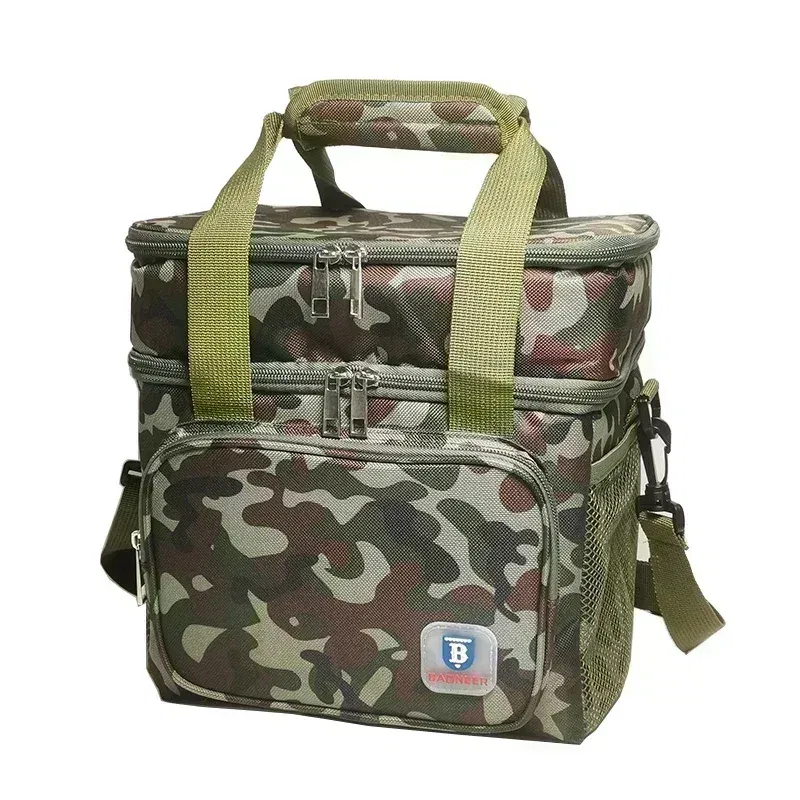 Color: Orange - BAGNEER Thermal Lunch Bag Camping Picnic Food Cooler Bags Insulated Case Waterproof Office School Lunchbag Shoulder Cooling Box