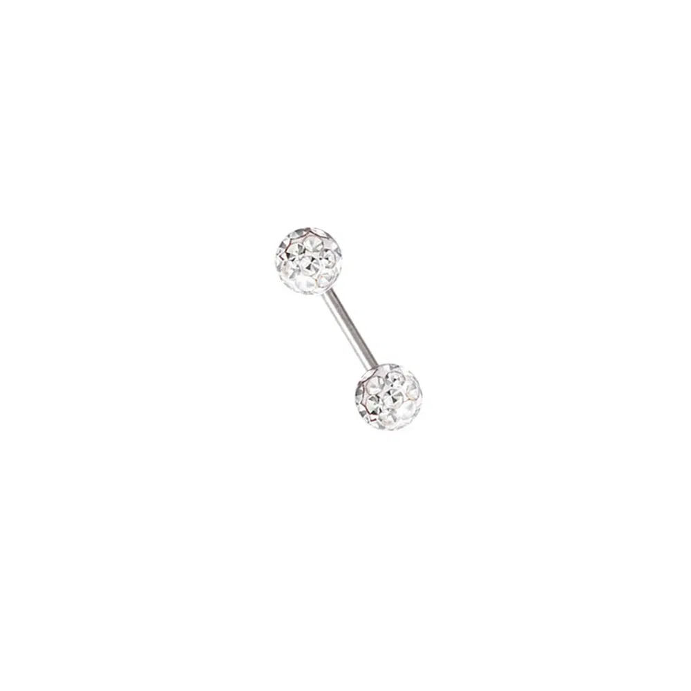 Metal color: Rhodium Plated, Main Stone Color: green - 16g 1.2mm Coated Crystal Steel Ear Stud Tragus Helix Cartilage 3/4/5mm CZ Ball 6/8/10/12/14mm Bar Barbell Piercing