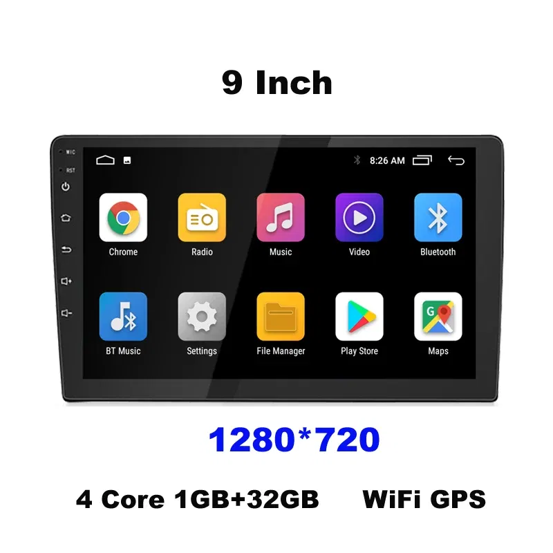 Color: black, Ships From: CHINA - 2 Din Car Radio Carplay 1280*720 Android Auto Universal Multimedia Player GPS WIFI Autoradio Stereo Video System AHD Camera