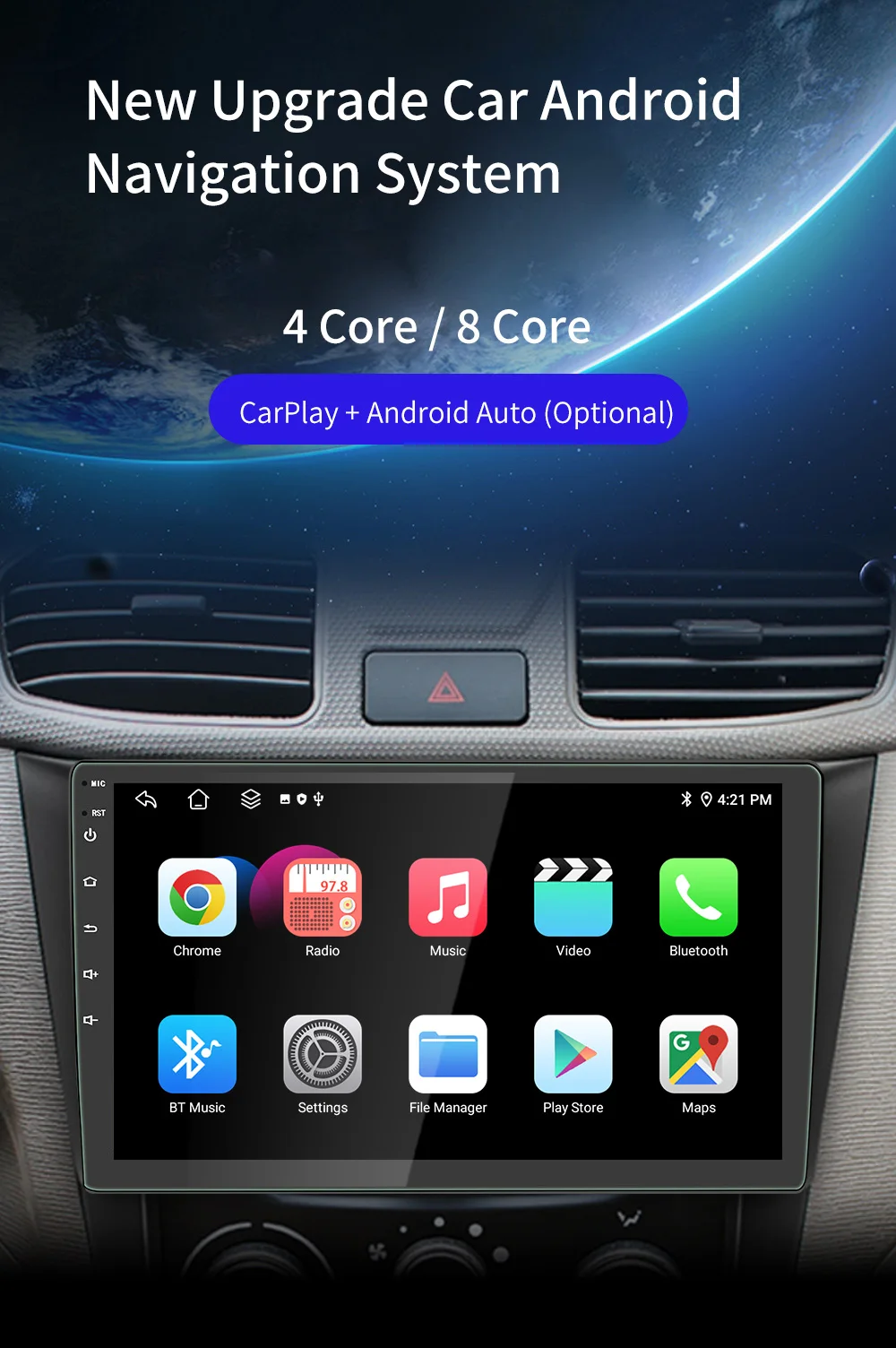 Color: black, Ships From: CHINA - 2 Din Car Radio Carplay 1280*720 Android Auto Universal Multimedia Player GPS WIFI Autoradio Stereo Video System AHD Camera