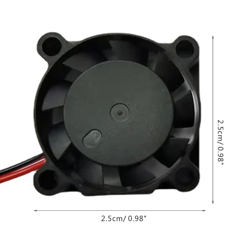 Color: Black, Blade Color: black, RGB Support: NO RGB - 2507 Mini Brushless Cooling Fan 5V/12V/24V Hydraulic Bearing Heatsink Heat Dissipation Radiator