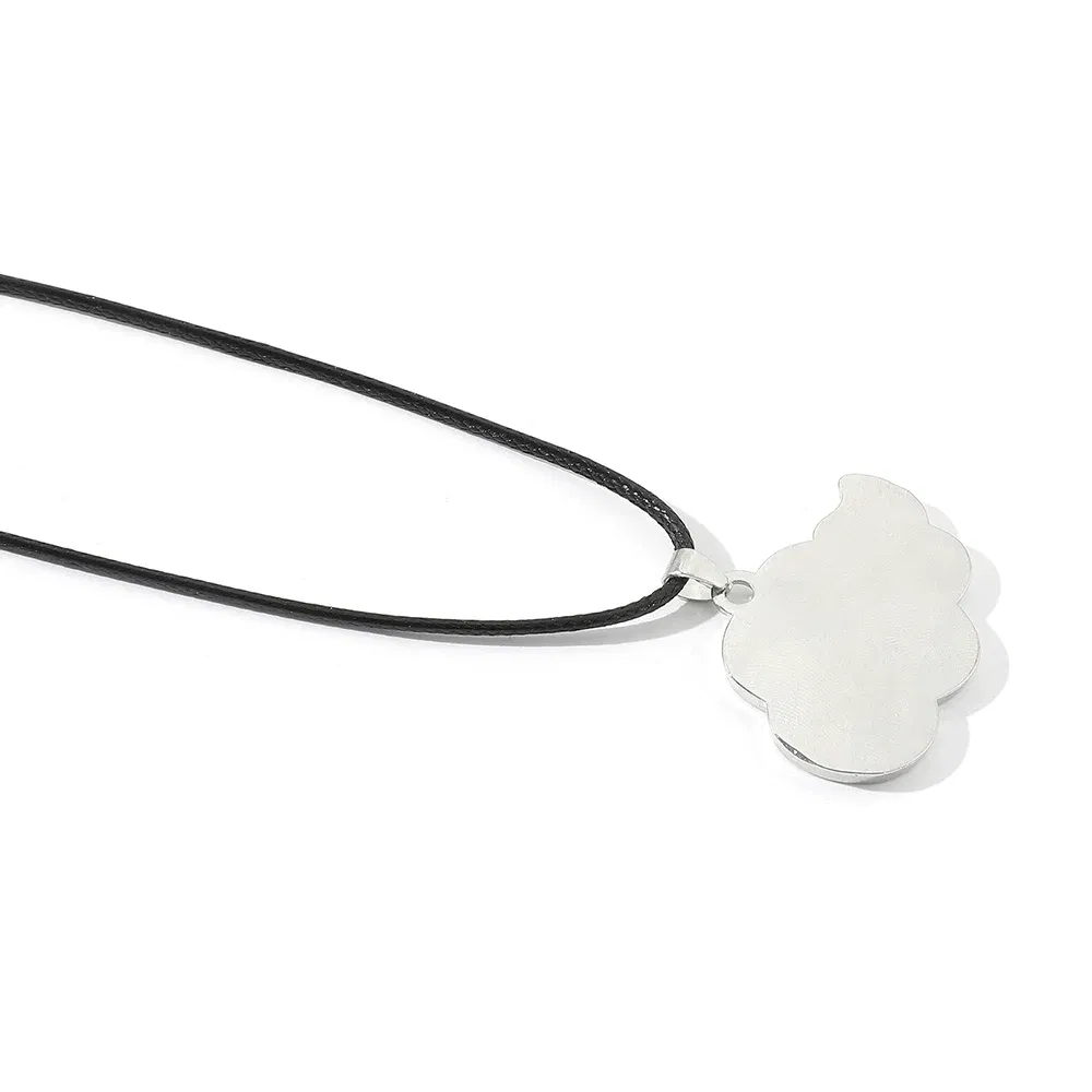 Anime Red Cloud Pendant Necklace For Women Men Akatsuki Organization Enamel Red Cloud Chain Necklace Cosplay Jewelry Accessories