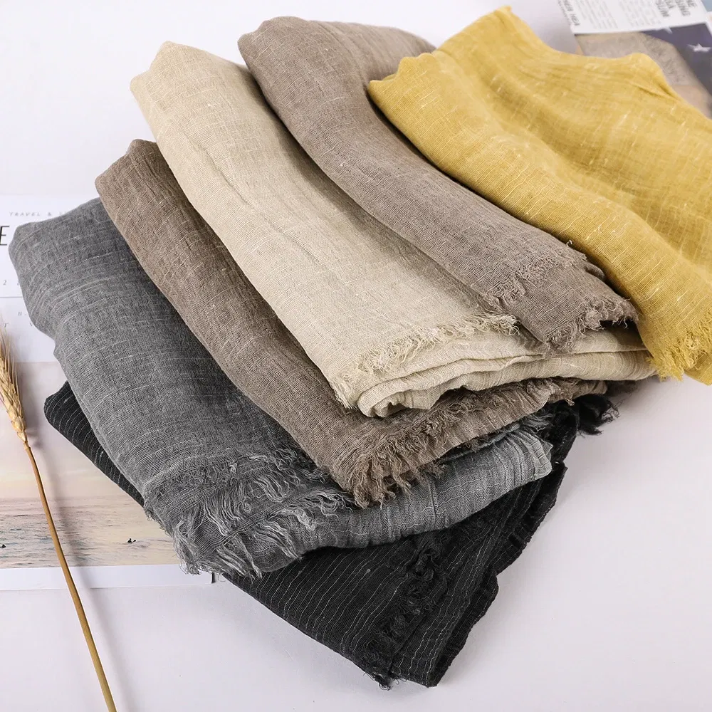 Color: Blue, Size: One Size - Fashion New Cotton Pashmina Plain Shawls Women Solid Color Scarf Wraps Scarves Kerchief Muslim Hijab Lady Autumn Winter Warm