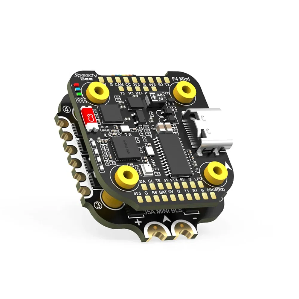 Color: Red - SpeedyBee F405 Mini Stack Flight Controller FC BLS 35A V2 3-6S 20x20 4-in-1 ESC Dual BECs for RC FPV Racing Drone