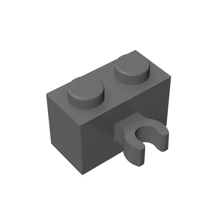 Color: Gold - Gobricks GDS-651 BRICK 1X2 W. HORIZONTAL HOLDER compatible with lego 95820 30237 children's DIY Educational Building Blocks