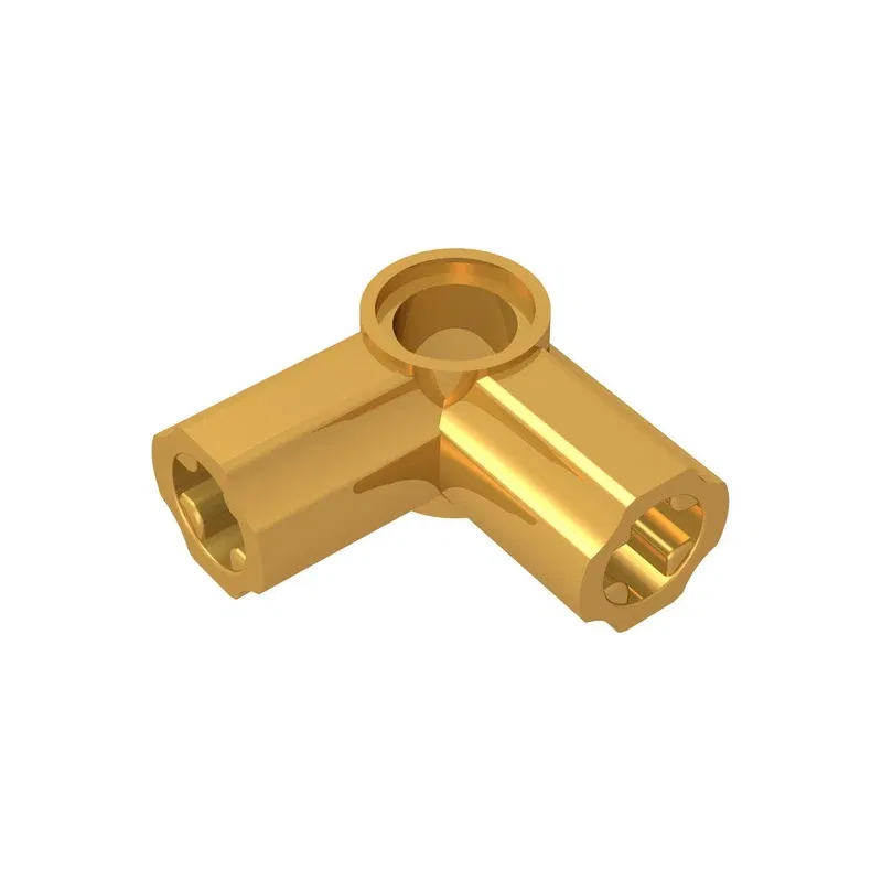 Color: Chocolate - Gobricks GDS-921 Technical, Axle and Pin Connector Angled #6 - 90 degrees compatible with lego 32014 pieces of children's DIY