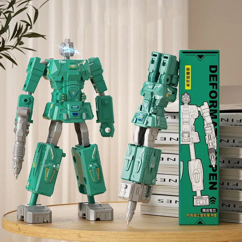 Color: Yellow - Children Deformation Toy Creative Transformation Robot Figure Pen Robot Deformation Pen Kids Robot Model Toy Stationery Supplies