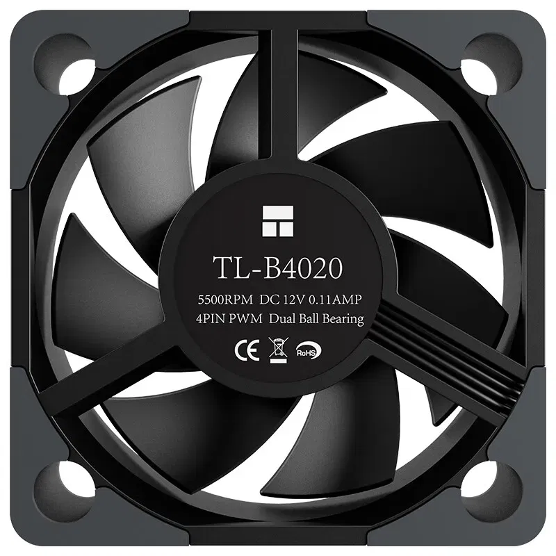 Color: Black, Blade Color: Other, RGB Support: NO RGB - Thermalright TL-B4020 40MM PWM Mini case cooling fan double ball bearings 5500RPM quiet powerful desktop computer cooling fans