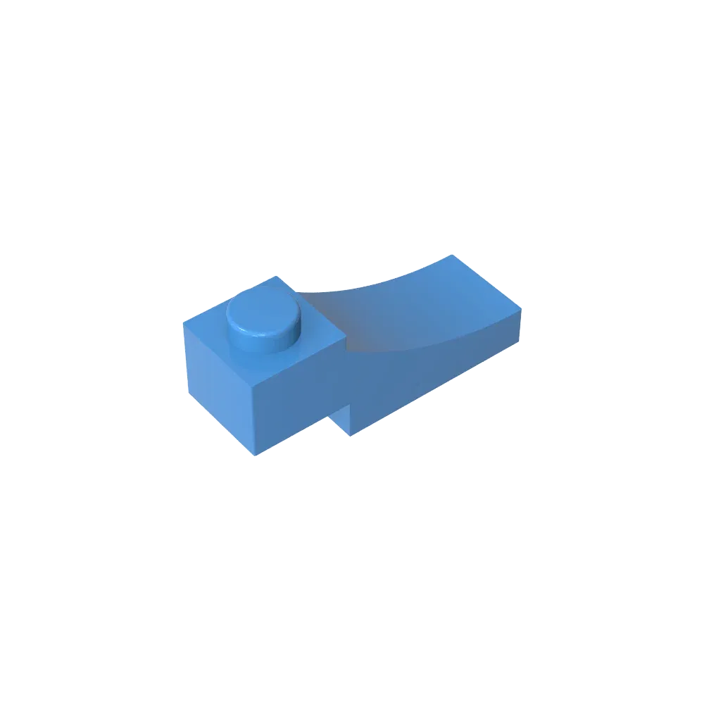 Color: Dark Grey - Gobricks GDS-2183 Brick Curved 3 x 1 with 2/3 Inverted Cutout compatible with lego 70681 Assembles Building Blocks