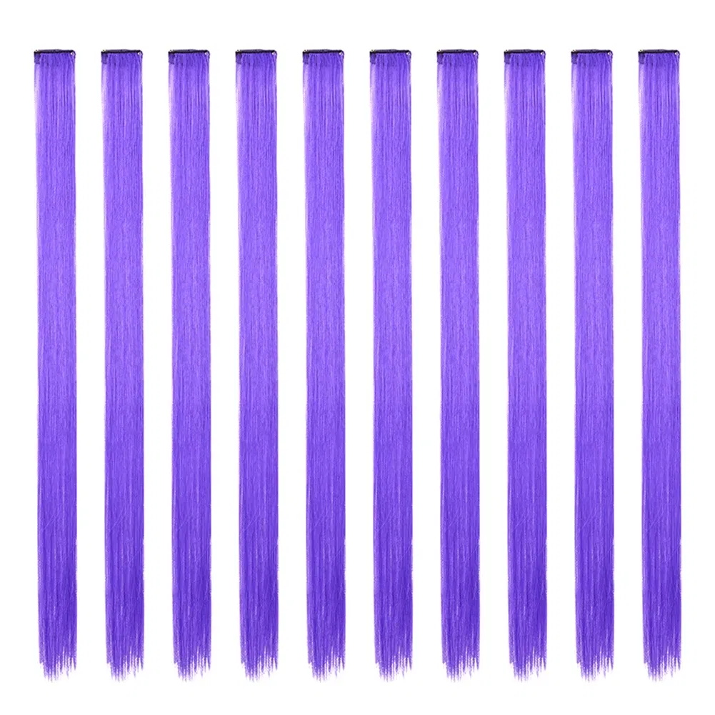 Color: P1B/27, Stretched Length: 22inches, Ships From: CHINA - Synthetic 10 Pcs Straight Hair Extensions Clip in Hairpieces 22 Inch Hightlight Colorful Hair for Women Party Cosplay Gifts