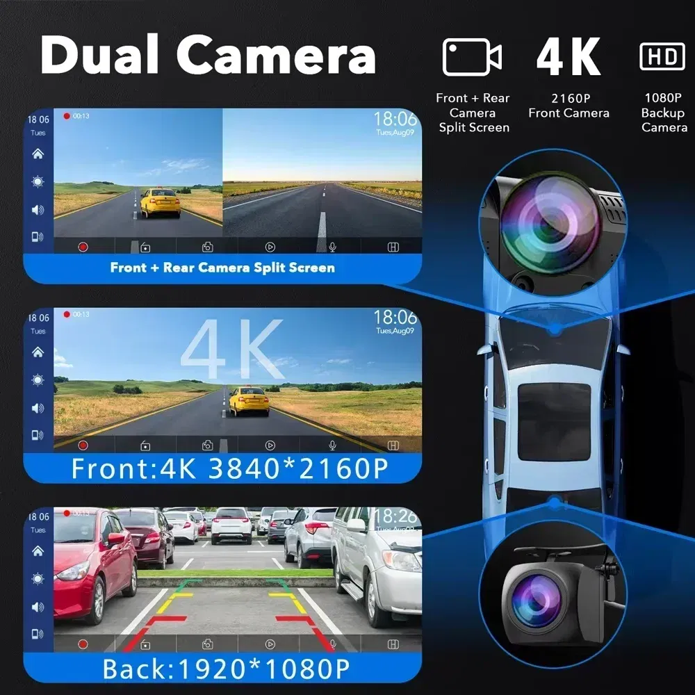 Color: Blue, Ships From: CHINA - Universal 10.26" Portable Carplay Car Screen Wireless Carplay Screen Wireless Car Stereo Carplay Android Auto Car Touchscreen