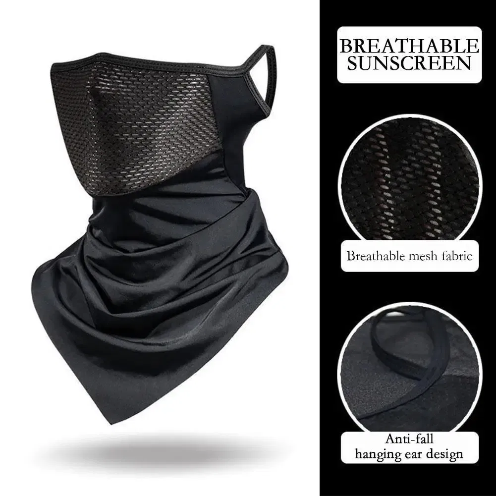 Color: GRAY, Ships From: CHINA - Breathable Sun UV Protection Hiking Outdoor Sport Cycling Wind Sun Protection Triangle Ear-hook Mask Cycling Sun Protection Mask