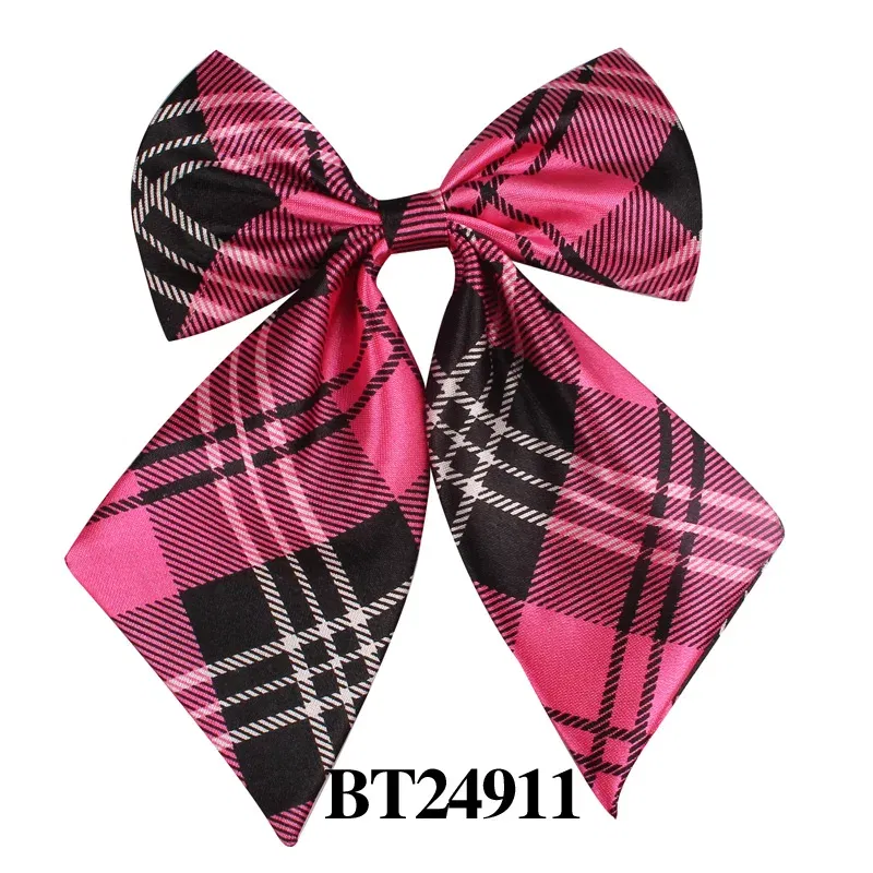 Color: Lavender - Striped Ladies Bowtie Classic Shirts Bow Tie For Women Business Wedding Bowknot Plaid Bow Ties Butterfly Girls Suits Bowties