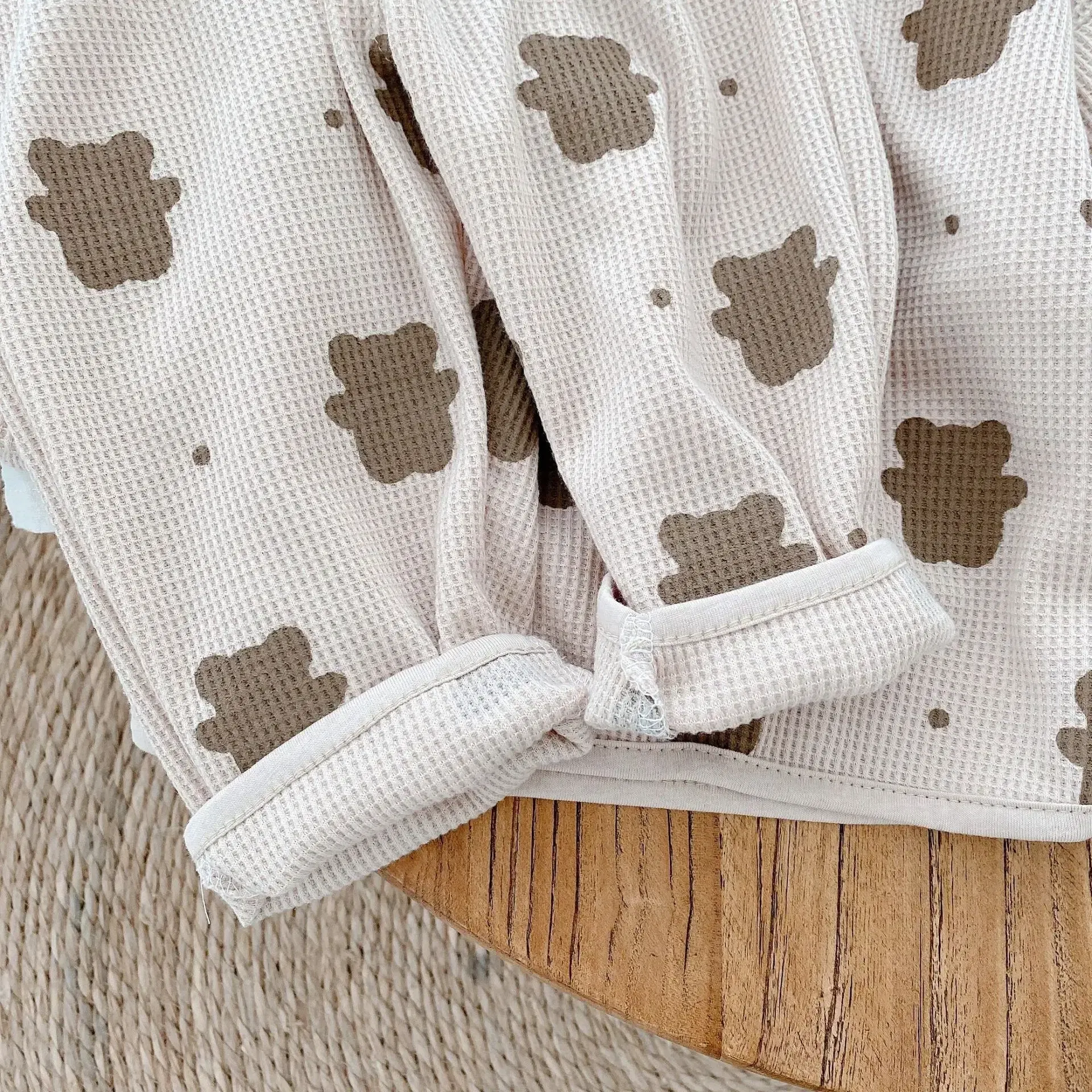 Color: Khaki, Kid Size: 12M, Ships From: CHINA - Baby Fall Clothes Girl Boy Cotton Long Sleeve Sweater and Pant Set Toddler Casual Cartoon Bear Pullover Top SweatPant Tracksuit