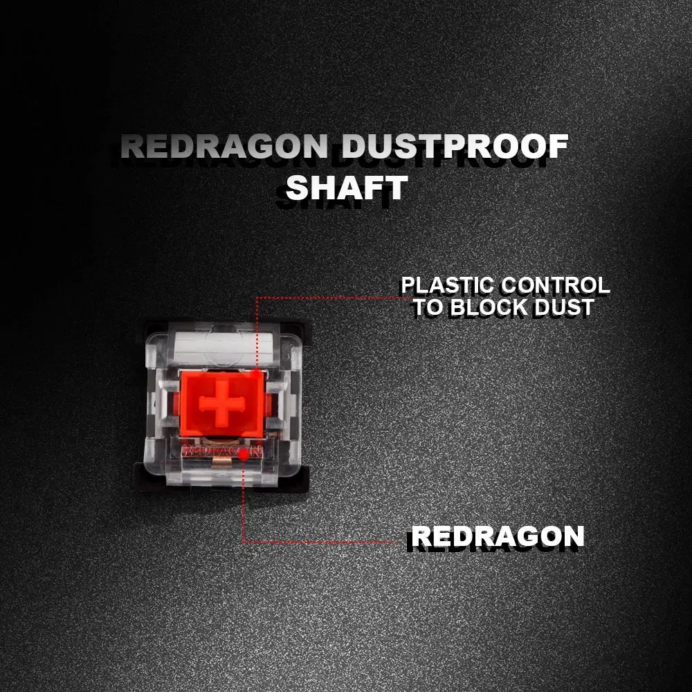 Color: Silver, Axis Body: blue switch - REDRAGON SMD RGB MX switch 3Pin Clicky Linear Tactile silent red blue Black Brown Purple Switche For Backlit Mechanical keyboard